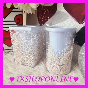 2 Pc Clear Acrylic Pen Holder Creative Small Foam Balls